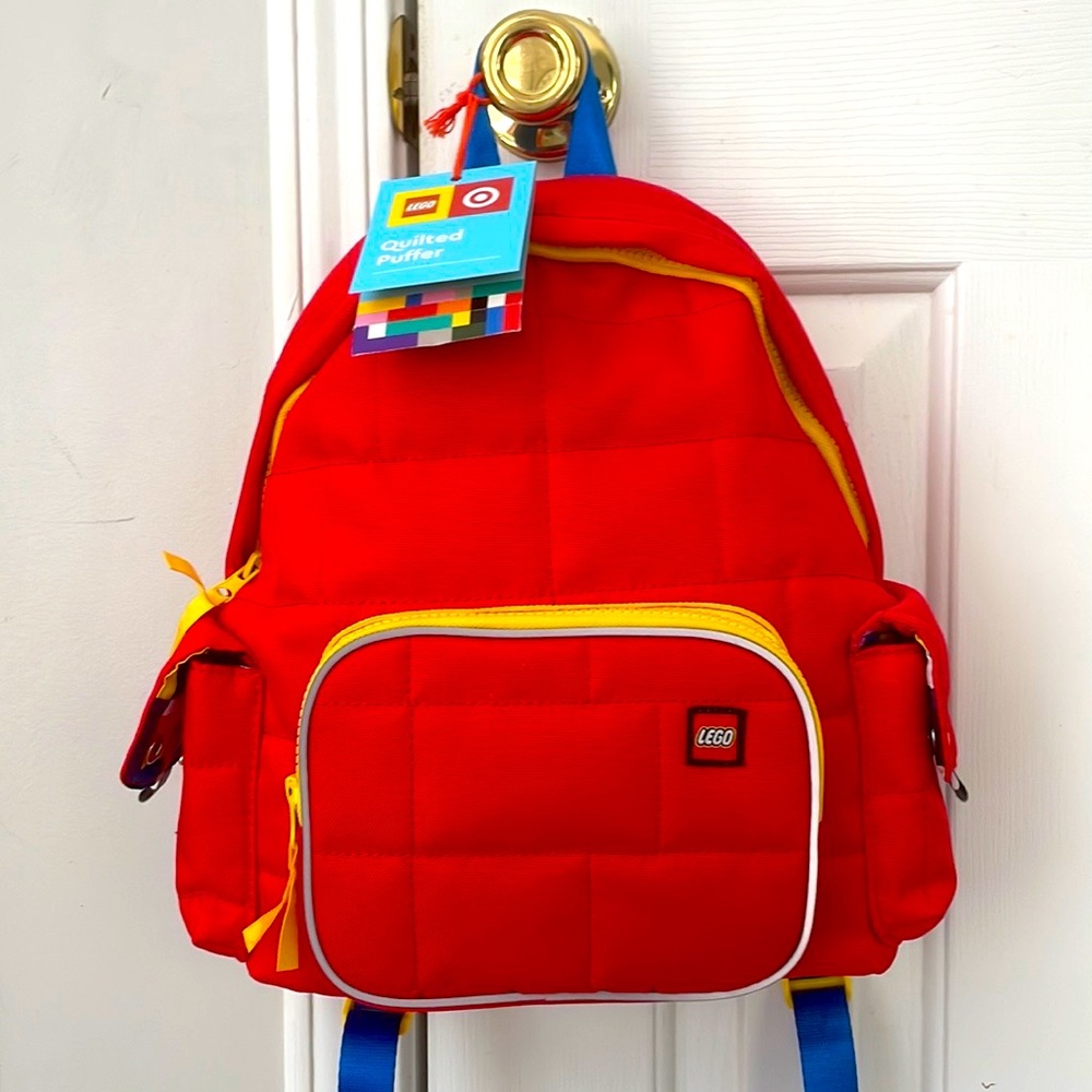 NWT LEGO + Target collaboration red mini backpack